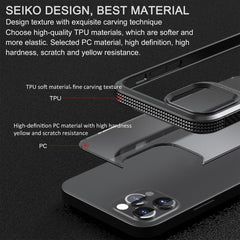 Funda de PC transparente a prueba de golpes con textura de fibra de carbono de la serie iPAKY MG para iPhone 12 Pro Max, iPhone XS/X, iPhone XR, iPhone XS Max