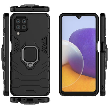 Shockproof PC + TPU Protective Case with Magnetic Ring Holder, For Samsung Galaxy A22 4G