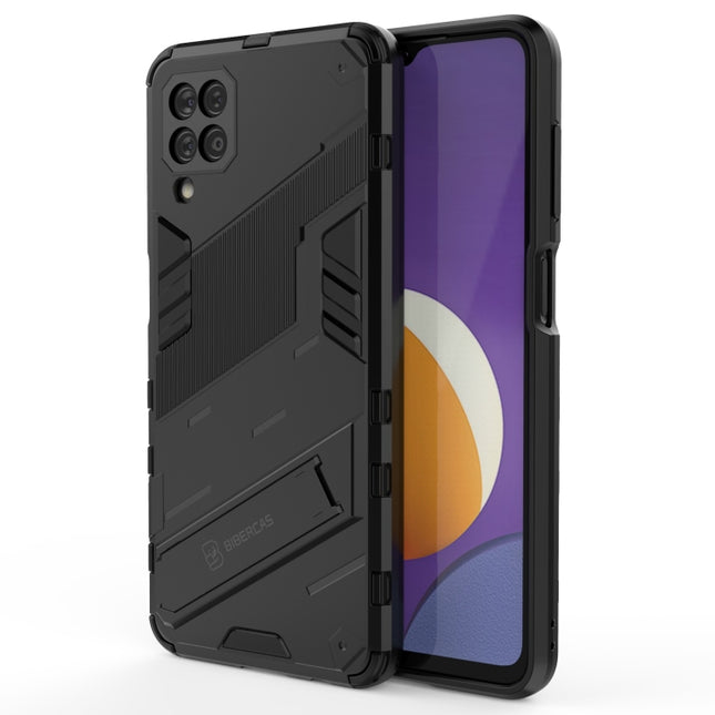 Punk Armor 2 in 1 PC + TPU Shockproof Case with Invisible Holder, For Samsung Galaxy M12