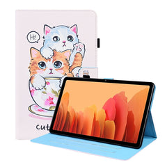 Horizontale Klapphülle aus Leder mit Tiermuster, Halterung &amp; Kartenfächern &amp; Bilderrahmen &amp; Schlaf-/Weckfunktion, für Samsung Galaxy Tab A7 10.4 2020 SM-T500 / SM-T505, für Samsung Galaxy Tab S6 Lite SM-P610 / SM-P615