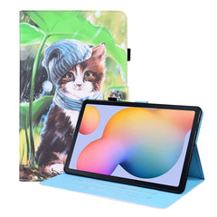 Horizontale Klapphülle aus Leder mit Tiermuster, Halterung &amp; Kartenfächern &amp; Bilderrahmen &amp; Schlaf-/Weckfunktion, für Samsung Galaxy Tab A7 10.4 2020 SM-T500 / SM-T505, für Samsung Galaxy Tab S6 Lite SM-P610 / SM-P615