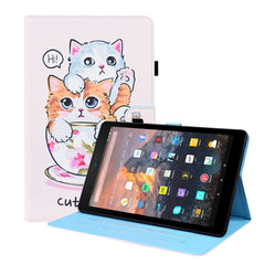 Horizontale Klapphülle aus Leder mit Tiermuster, Halterung &amp; Kartenfächern &amp; Bilderrahmen &amp; Schlaf-/Weckfunktion, für Samsung Galaxy Tab A7 10.4 2020 SM-T500 / SM-T505, für Samsung Galaxy Tab S6 Lite SM-P610 / SM-P615