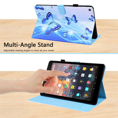 Horizontale Klapphülle aus Leder mit Tiermuster, Halterung &amp; Kartenfächern &amp; Bilderrahmen &amp; Schlaf-/Weckfunktion, für Amazon Fire HD 10 2021, für Amazon Kindle Paperwhite 4 / 3 / 2 / 1, für Amazon Kindle Fire 7, für iPad 9.7 2018 / 2017