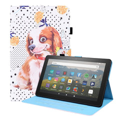 Horizontale Klapphülle aus Leder mit Tiermuster, Halterung &amp; Kartenfächern &amp; Bilderrahmen &amp; Schlaf-/Weckfunktion, für Amazon Fire HD 10 2021, für Amazon Kindle Paperwhite 4 / 3 / 2 / 1, für Amazon Kindle Fire 7, für iPad 9.7 2018 / 2017