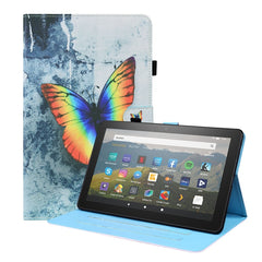 Horizontale Klapphülle aus Leder mit Tiermuster, Halterung &amp; Kartenfächern &amp; Bilderrahmen &amp; Schlaf-/Weckfunktion, für Amazon Fire HD 10 2021, für Amazon Kindle Paperwhite 4 / 3 / 2 / 1, für Amazon Kindle Fire 7, für iPad 9.7 2018 / 2017