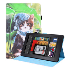 Horizontale Klapphülle aus Leder mit Tiermuster, Halterung &amp; Kartenfächern &amp; Bilderrahmen &amp; Schlaf-/Weckfunktion, für Amazon Fire HD 10 2021, für Amazon Kindle Paperwhite 4 / 3 / 2 / 1, für Amazon Kindle Fire 7, für iPad 9.7 2018 / 2017
