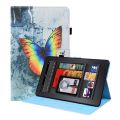 Horizontale Klapphülle aus Leder mit Tiermuster, Halterung &amp; Kartenfächern &amp; Bilderrahmen &amp; Schlaf-/Weckfunktion, für Amazon Fire HD 10 2021, für Amazon Kindle Paperwhite 4 / 3 / 2 / 1, für Amazon Kindle Fire 7, für iPad 9.7 2018 / 2017