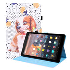 Para Amazon Kindle Fire 7 / Pequeño perro de flores