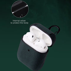 Business Cloth Earphone Protective Case with Hook, For AirPods 1 / 2, For AirPods Pro