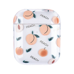 Bronzing Fruit Pattern PC Earphone Hard Protective Case, For AirPods 1 / 2, For AirPods Pro