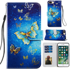 Painted Pattern Horizontal Flip Leather Case with Holder & Card Slots & Photo Frame, For iPhone 8 Plus & 7 Plus, For iPhone 11 Pro Max, For iPhone 11 Pro