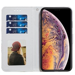 Painted Pattern Horizontal Flip Leather Case with Holder & Card Slots & Photo Frame, For iPhone X / XS, For iPhone XS Max, For iPhone 12 / 12 Pro