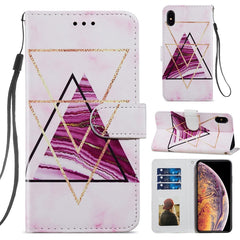 Painted Pattern Horizontal Flip Leather Case with Holder & Card Slots & Photo Frame, For iPhone X / XS, For iPhone XS Max, For iPhone 12 / 12 Pro