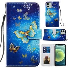 Painted Pattern Horizontal Flip Leather Case with Holder & Card Slots & Photo Frame, For iPhone X / XS, For iPhone XS Max, For iPhone 12 / 12 Pro