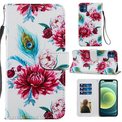 Painted Pattern Horizontal Flip Leather Case with Holder & Card Slots & Photo Frame, For iPhone 12 mini, For iPhone 11