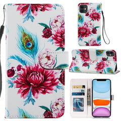 Painted Pattern Horizontal Flip Leather Case with Holder & Card Slots & Photo Frame, For iPhone 12 mini, For iPhone 11