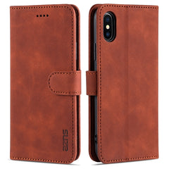AZNS - Funda de piel con tapa horizontal con textura de piel de becerro, ranuras para tarjetas, soporte y billetera, para iPhone 11 Pro, para iPhone 11, para iPhone 11 Pro Max, para iPhone XS/X, para iPhone XS Max, para iPhone XR
