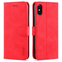 AZNS Skin Feel Kalbsleder-Horizontal-Flip-Schutzhülle mit Kartenfächern &amp; Halter &amp; Geldbörse, für iPhone 11 Pro, für iPhone 11, für iPhone 11 Pro Max, für iPhone XS / X, für iPhone XS Max, für iPhone XR