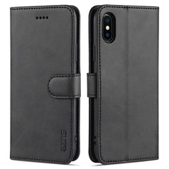 AZNS Skin Feel Kalbsleder-Horizontal-Flip-Schutzhülle mit Kartenfächern &amp; Halter &amp; Geldbörse, für iPhone 11 Pro, für iPhone 11, für iPhone 11 Pro Max, für iPhone XS / X, für iPhone XS Max, für iPhone XR