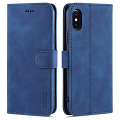 AZNS Skin Feel Kalbsleder-Horizontal-Flip-Schutzhülle mit Kartenfächern &amp; Halter &amp; Geldbörse, für iPhone 11 Pro, für iPhone 11, für iPhone 11 Pro Max, für iPhone XS / X, für iPhone XS Max, für iPhone XR