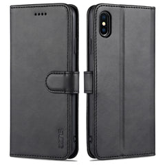 AZNS Skin Feel Kalbsleder-Horizontal-Flip-Schutzhülle mit Kartenfächern &amp; Halter &amp; Geldbörse, für iPhone 11 Pro, für iPhone 11, für iPhone 11 Pro Max, für iPhone XS / X, für iPhone XS Max, für iPhone XR