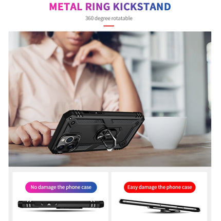 Shockproof TPU + PC Protective Case with 360 Degree Rotating Holder, For iPhone 13 Pro Max