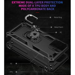 Shockproof TPU + PC Protective Case with 360 Degree Rotating Holder, For iPhone 13 Pro Max