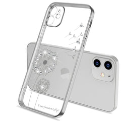 Ultra-thin Electroplating Dandelion Pattern Protective Case, For iPhone 12 Pro, For iPhone 12, For iPhone 12 Mini