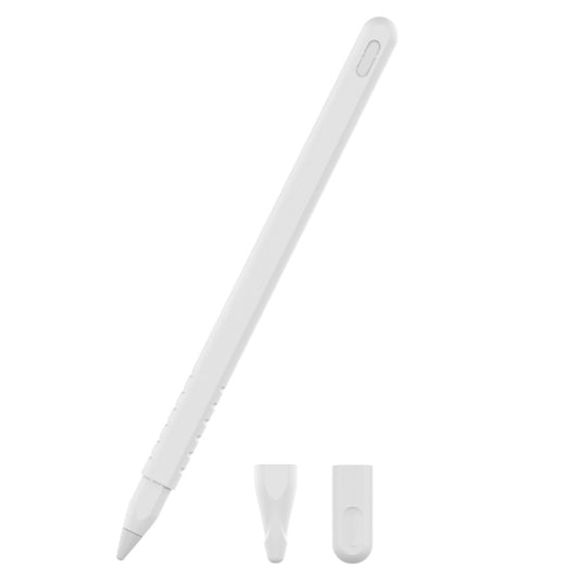 3-in-1-Schutzhüllenset aus Silikon in reiner Farbe für Apple Pencil 2