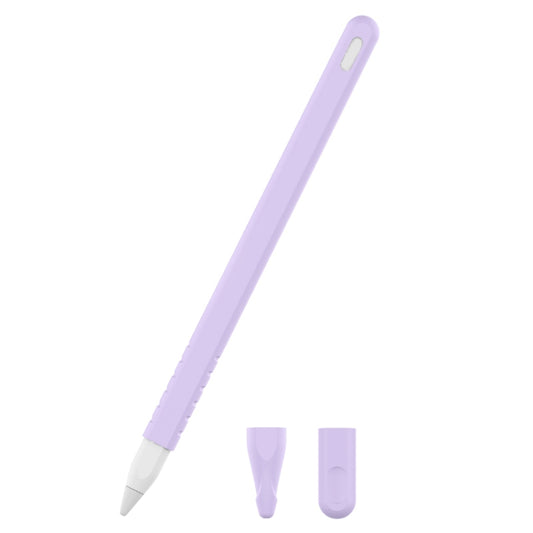 3 in 1 Pure Color Silicone Stylus Pen Protective Case Set for Apple Pencil 2