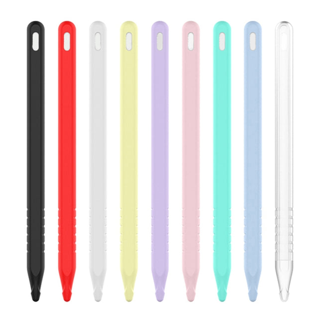 Estuche protector de silicona de color puro 3 en 1 para lápiz óptico Apple Pencil 2