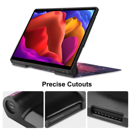 Custer Texture Coloured Drawing Pattern Horizontal Flip PU Leather Case with Holder, For Lenovo Yoga Pad Pro 13 inch YF K606F