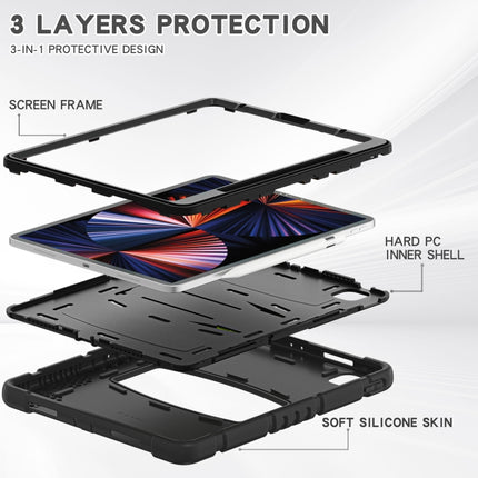 3-Layer Protection  Screen Frame + PC + Silicone Shockproof Combination Case with Holder