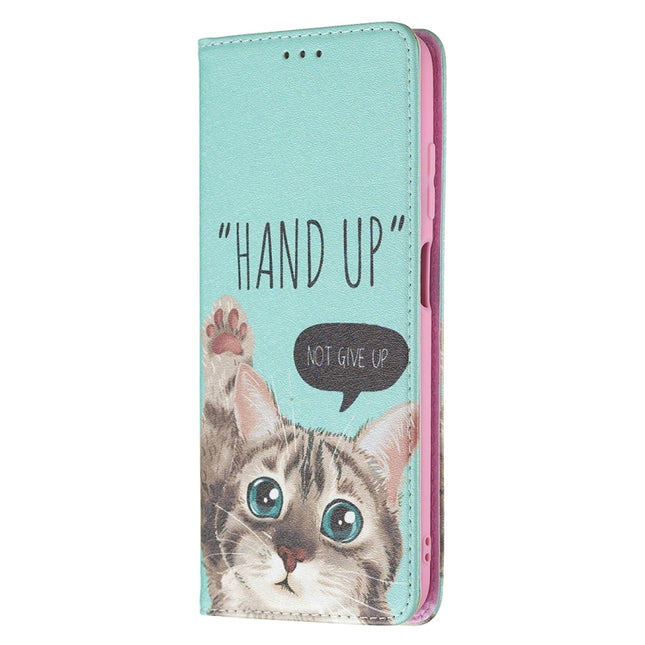 Colored Drawing Pattern Invisible Magnetic Horizontal Flip PU Leather Case with Holder & Card Slots & Wallet, For Samsung Galaxy A03s 164mm