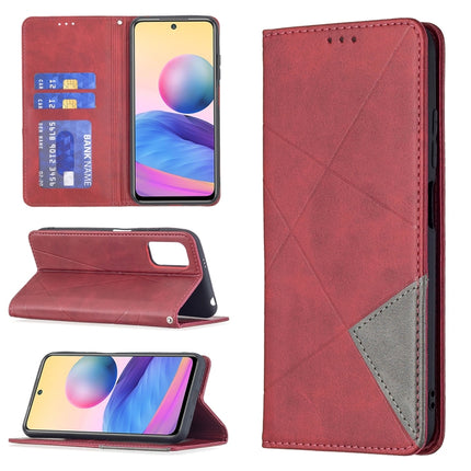 Rhombus Texture Horizontal Flip Magnetic Leather Case with Holder & Card Slots, For Samsung Galaxy A03s, For Xiaomi Mi 11 Lite, For Xiaomi Poco M3 Pro / Redmi Note 10 5G, For Samsung Galaxy A03s 164mm