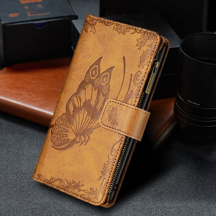 Flying Butterfly Embossing Pattern Zipper Horizontal Flip Leather Case with Holder & Card Slots & Wallet, For Samsung Galaxy A03s 164mm, For Xiaomi Mi 11 Lite, For Xiaomi Poco M3 Pro / Redmi Note 10 5G