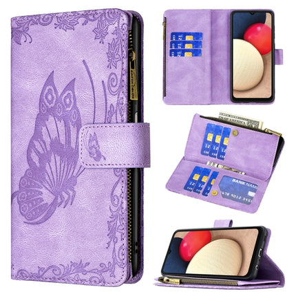 Flying Butterfly Embossing Pattern Zipper Horizontal Flip Leather Case with Holder & Card Slots & Wallet, For Samsung Galaxy A03s 164mm, For Xiaomi Mi 11 Lite, For Xiaomi Poco M3 Pro / Redmi Note 10 5G
