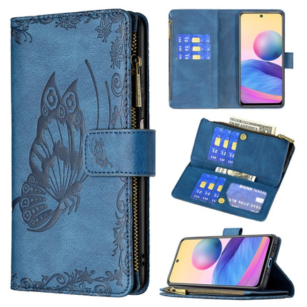 Flying Butterfly Embossing Pattern Zipper Horizontal Flip Leather Case with Holder & Card Slots & Wallet, For Samsung Galaxy A03s 164mm, For Xiaomi Mi 11 Lite, For Xiaomi Poco M3 Pro / Redmi Note 10 5G