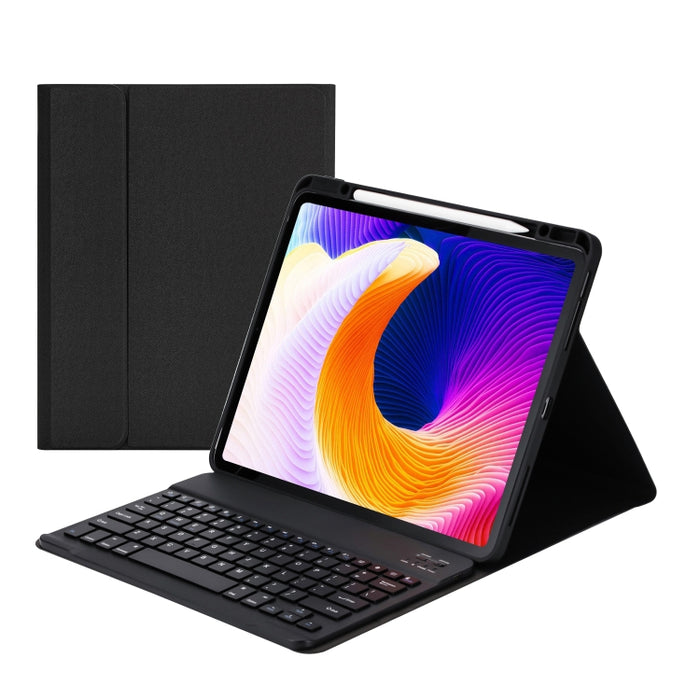 HK132 Funda protectora de plástico desmontable con teclado Bluetooth, soporte y ranura para lápiz para iPad Pro de 12,9 pulgadas 2021/2020/2018