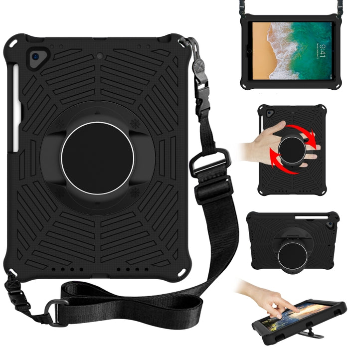 Funda protectora Spider King EVA con correa de hombro ajustable y soporte y ranura para bolígrafo, para iPad 9.7 2018 y 2017 / Pro 9.7 / Air 2 / Air, para iPad 10.2 2021 / 2020 / 2019, para iPad Pro 10.5 pulgadas 2017 / Air 3 10.5 pulgadas