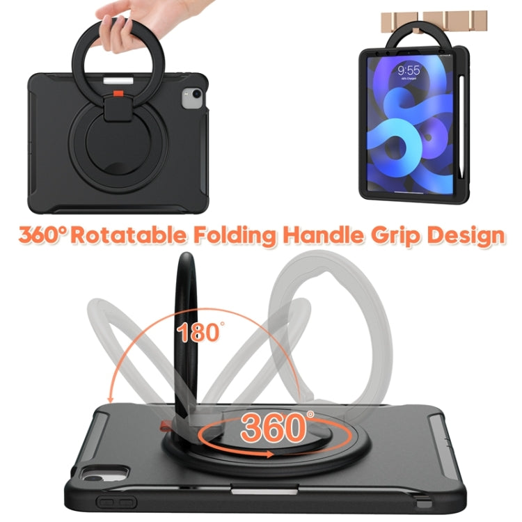 Funda protectora de silicona y PC a prueba de golpes con asa plegable con rotación de 360 ​​grados y ranura para bolígrafo, para iPad Air 4 10.9 / Pro 11 2021 / 2020 / 2018, para Samsung Galaxy Tab A7 10.4 2020 T500