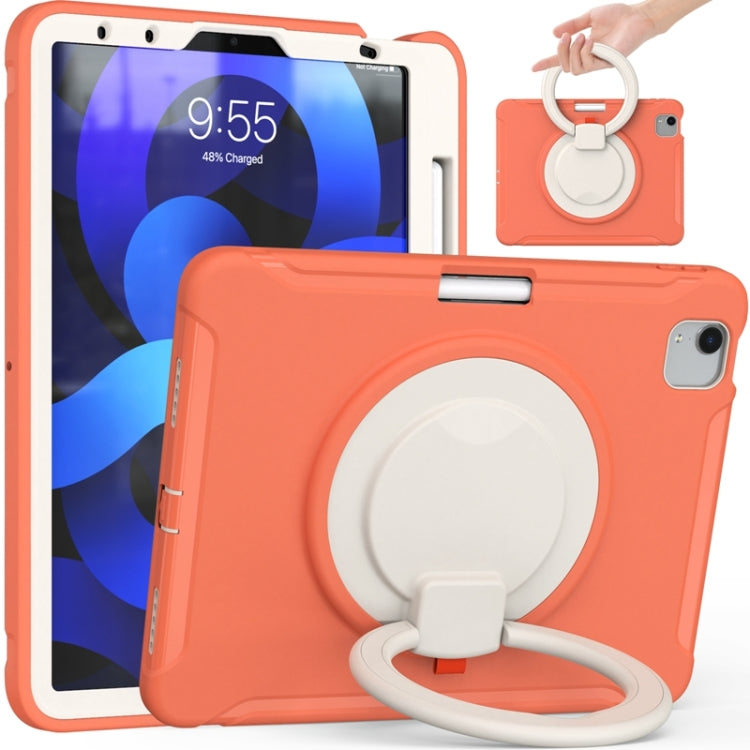 Funda protectora de silicona y PC a prueba de golpes con asa plegable con rotación de 360 ​​grados y ranura para bolígrafo, para iPad Air 4 10.9 / Pro 11 2021 / 2020 / 2018, para Samsung Galaxy Tab A7 10.4 2020 T500