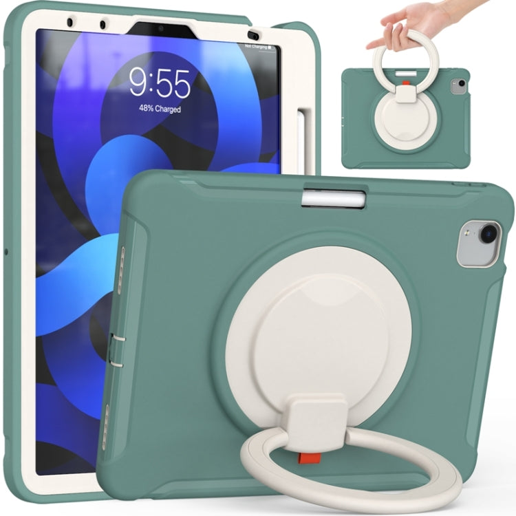 Funda protectora de silicona y PC a prueba de golpes con asa plegable con rotación de 360 ​​grados y ranura para bolígrafo, para iPad Air 4 10.9 / Pro 11 2021 / 2020 / 2018, para Samsung Galaxy Tab A7 10.4 2020 T500