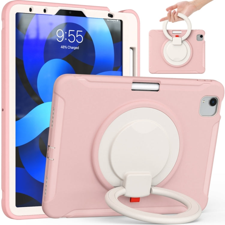 Funda protectora de silicona y PC a prueba de golpes con asa plegable con rotación de 360 ​​grados y ranura para bolígrafo, para iPad Air 4 10.9 / Pro 11 2021 / 2020 / 2018, para Samsung Galaxy Tab A7 10.4 2020 T500