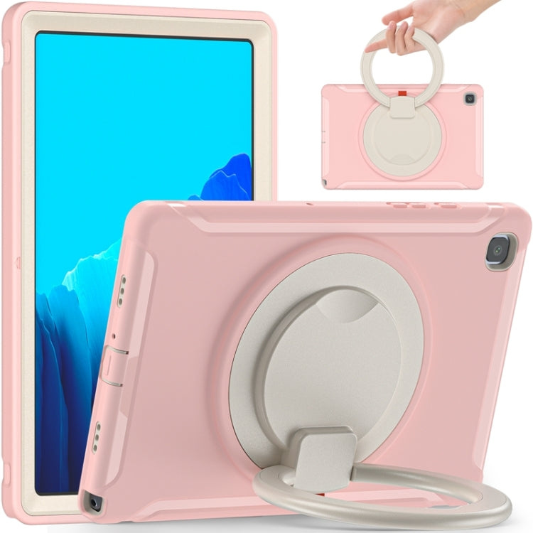 Funda protectora de silicona y PC a prueba de golpes con asa plegable con rotación de 360 ​​grados y ranura para bolígrafo, para iPad Air 4 10.9 / Pro 11 2021 / 2020 / 2018, para Samsung Galaxy Tab A7 10.4 2020 T500