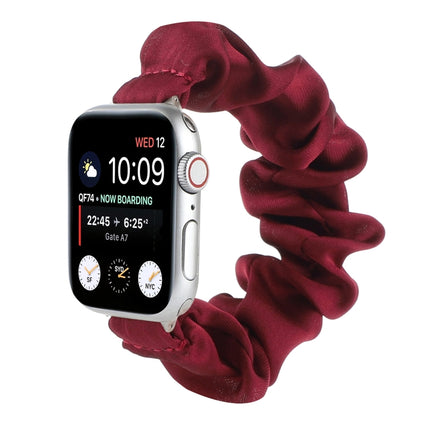 Scarf Hair Tie Replacement Watchbands For Apple Watch Series, 7 45mm / 6 & SE & 5 & 4 44mm / 3 & 2 & 1 42mm