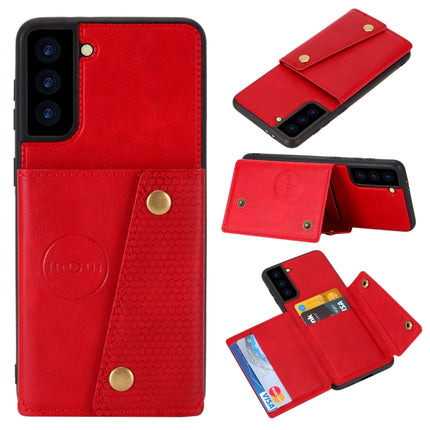 Double Buckle PU + TPU Shockproof Magnetic Protective Case with Card Slot & Holder, For Huawei P50, For OPPO Reno6, For OPPO K9, For Xiaomi Redmi K40 Gaming, For Xiaomi Redmi Note 10 Pro 5G, For Xiaomi Redmi Note 10 5G, For Samsung Galaxy S21 FE       ...