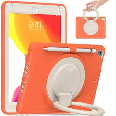 Shocproof Silicone + PC Protective Case with 360 Degree Rotation Foldable Handle Grip Holder & Pen Slot, For iPad 9.7 2018 / 2017 / Air 2 / Pro 9.7, ForiPad 9.7 2018 / 2017 / Air 2 / Pro 9.7