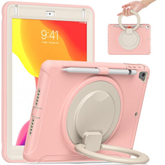 Shocproof Silicone + PC Protective Case with 360 Degree Rotation Foldable Handle Grip Holder & Pen Slot, For iPad 9.7 2018 / 2017 / Air 2 / Pro 9.7, ForiPad 9.7 2018 / 2017 / Air 2 / Pro 9.7