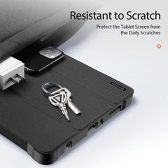 DUX DUCIS Domo Series Horizontal Flip Magnetic PU Leather Case with Three-folding Holder & Wake-up / Sleep Function, For Samsung Galaxy Tab A7 Lite, For Samsung Galaxy Tab S8+ / Tab S8 Plus /  Tab S7 FE / Tab S7+